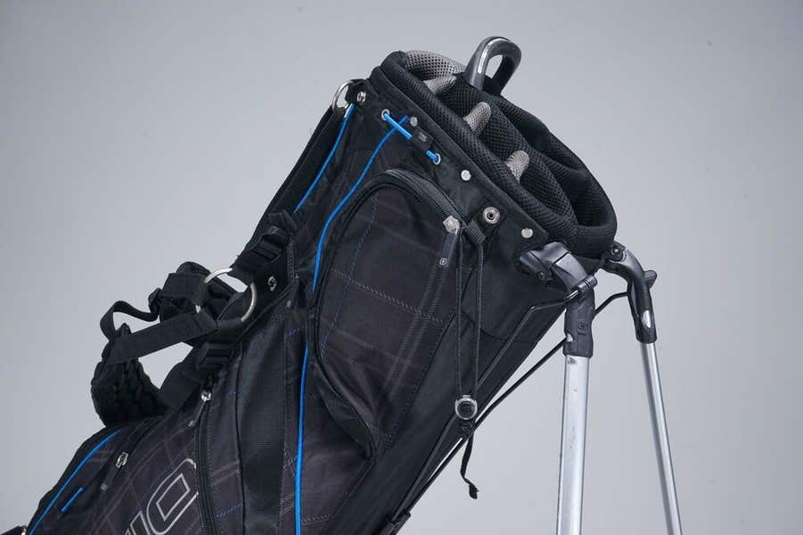 OGIO OZONE XX 8-WAY DIVIDER GOLF STAND BAG, BLACK / BLUE