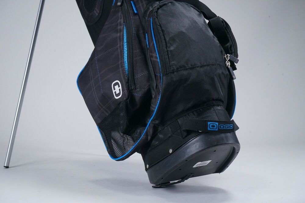 OGIO OZONE XX 8-WAY DIVIDER GOLF STAND BAG, BLACK / BLUE
