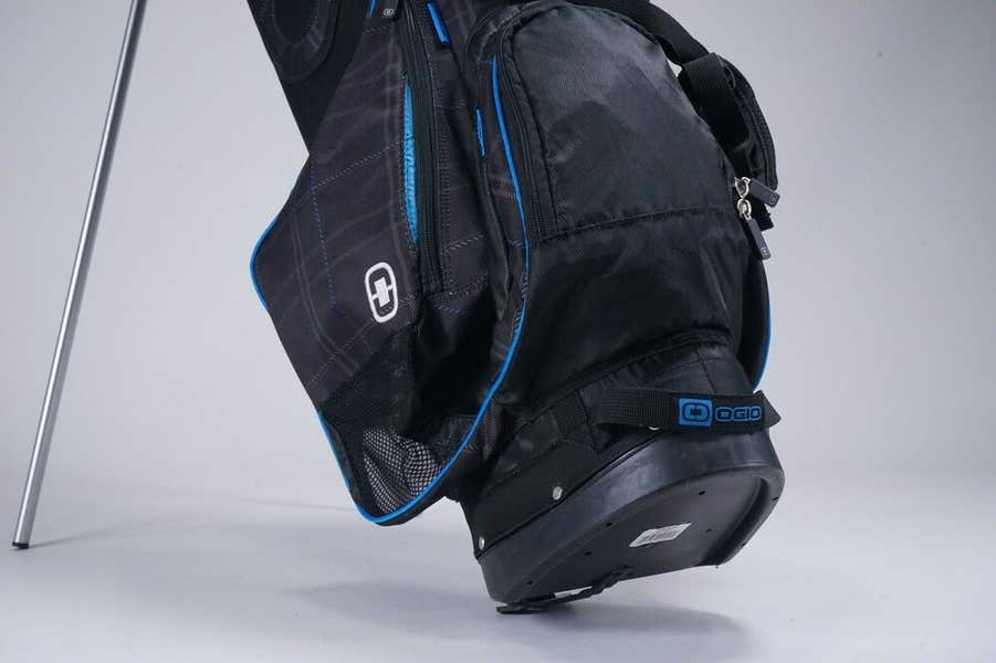 OGIO OZONE XX 8-WAY DIVIDER GOLF STAND BAG, BLACK / BLUE