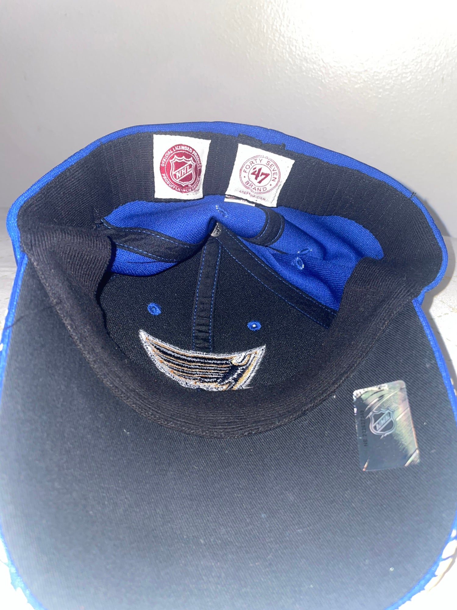 St. Louis Blues 47 Brand Cap Hook & Loop Adjustable Blue MVP Hat NHL