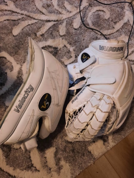 Used Regular Vaughn Velocity V5 Glove and Blocker 7460