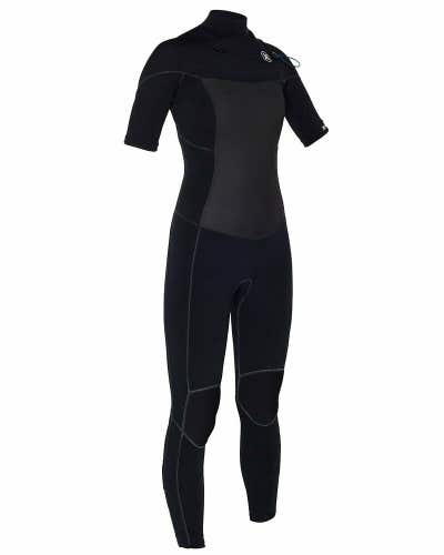$300 Womens Hurley Phantom 202 Short Sleeve Wetsuit Black 6 8 10 12 +Garment Bag