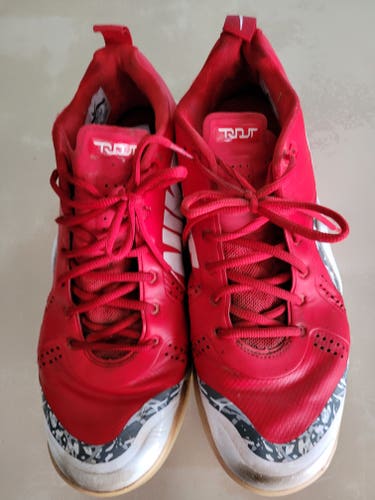 LIKE NEW Nike High Top Trout Turfs Red/White (Size 13)