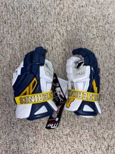 Player Issued Michigan New Maverik 14" Max Lacrosse Gloves