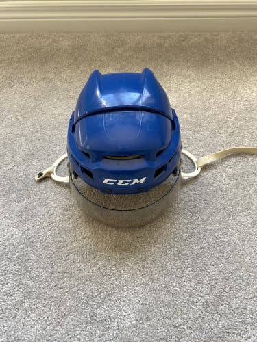 Used Medium CCM Vector V08 Maple Leafs Pro Stock Helmet