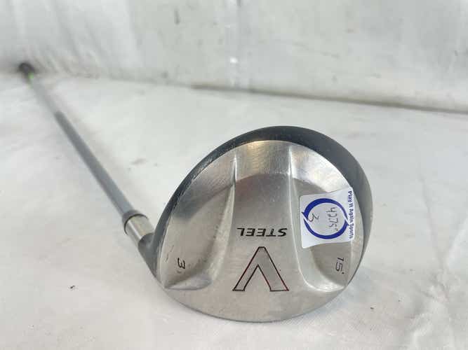 Used Taylormade V Steel 3 Wood 15deg Stiff Flex Graphite Shaft Fairway Wood 42.75"