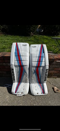 Used 34" Vaughn Velocity V9 Goalie Leg Pads Pro Stock