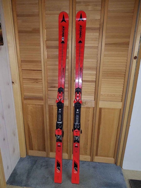 Used Men's 2019 Atomic Racing Race GS Skis With X16 Bindings Max Din 16