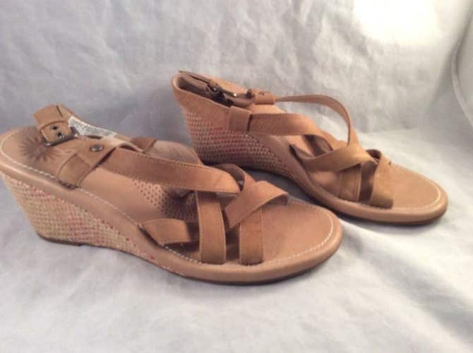 Ugg Wedge Sandals Camel Color F30012l New New New Size 10
