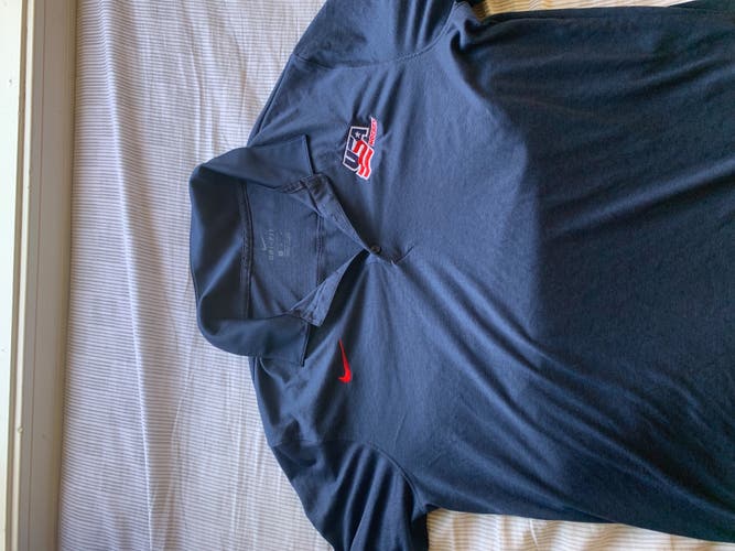 USA Hockey Blue Polo Shirt