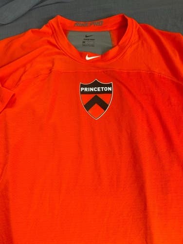 Nike Princeton lacrosse team game shooter shirt XL NEW orange