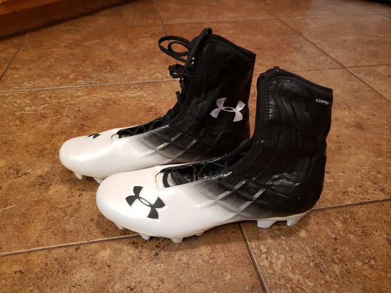 Under Armour Highlight Cleats Size 11.5 Black and White