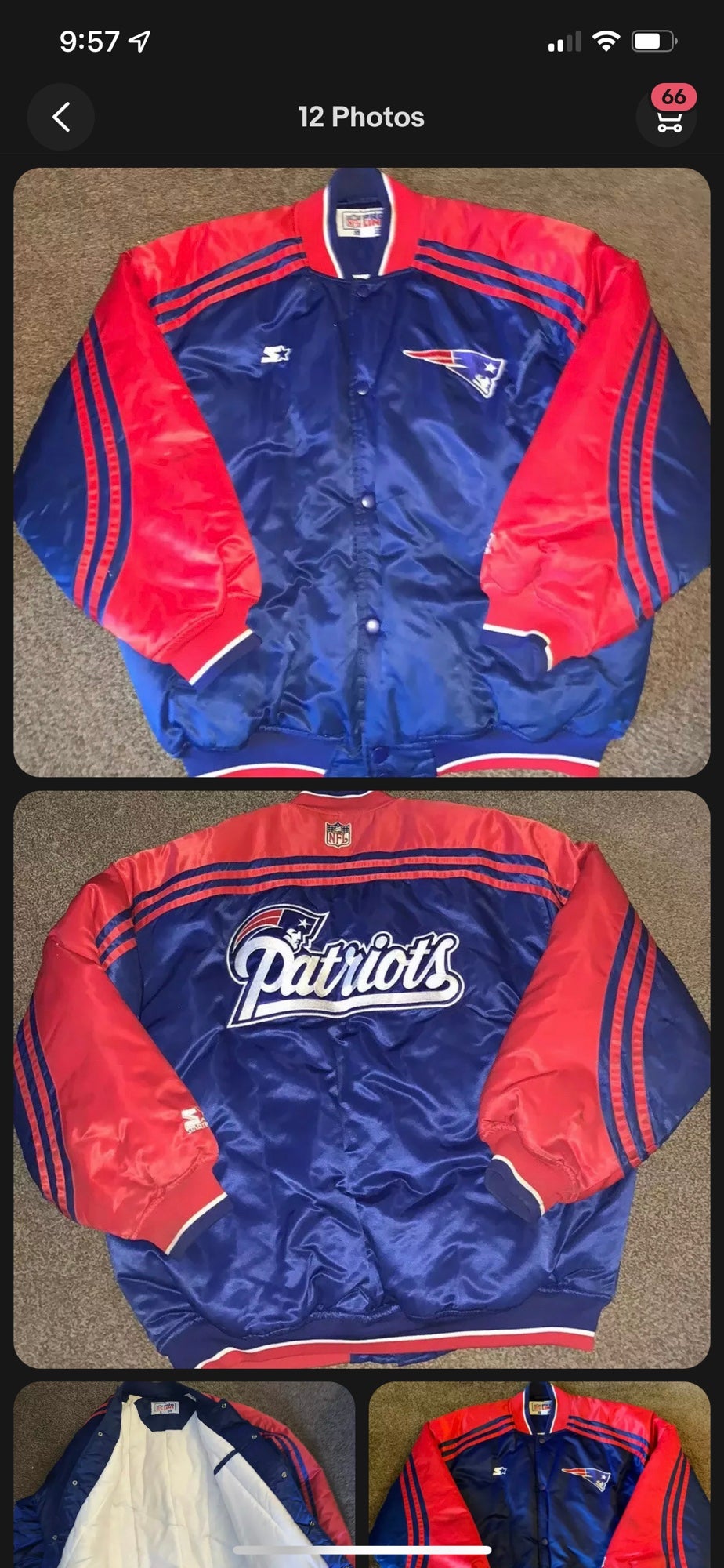 Vintage Starter New England Patriots Jacket - Extra Large — TopBoy