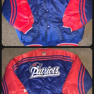 Official Starter NFL Football New England Patriots Vintage Jacket Mens Large SZE