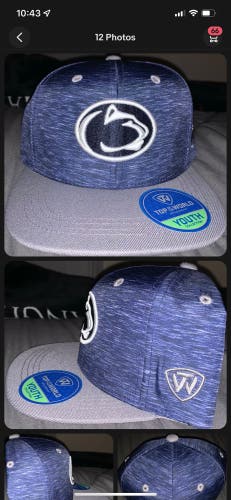 Official Top Of The World NCAA Penn State Nittany Lions Snapback Hat Youth Colle