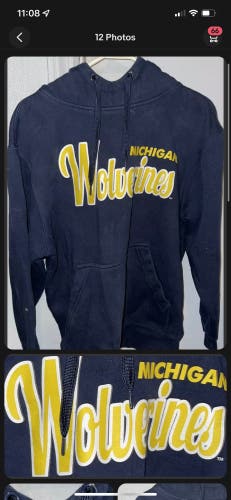 Official Champs Sports Team Edition Apparel Michigan Wolverines Hoodie Mens Larg
