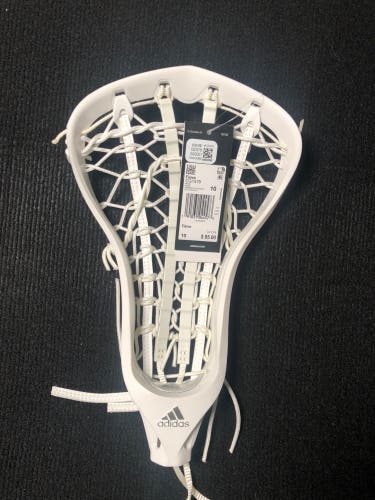 Adidas Fierce Lacrosse Head CG1578 size 10 White Pre-Strung Women's NWT