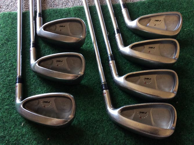 Used Men's TaylorMade Right Handed Rac HT Iron Set. Steel Shaft. Please read Notes.