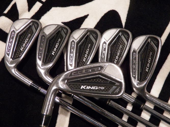 LEFT HAND COBRA KING F8 GOLF IRON SET 5-PW PROJECT X FLIGHTED 6.0 STIFF