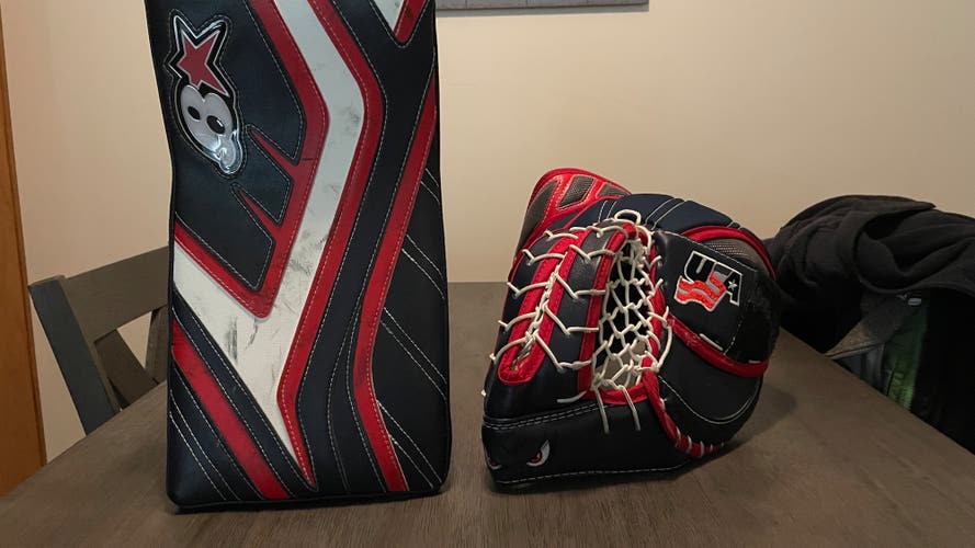 Custom Team USA Brians Gnetik IV glove and blocker