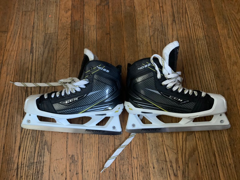 New CCM Regular Width Size 9 Tacks 4092 Hockey Goalie Skates