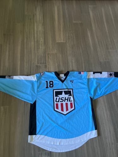 Blue Used XL  USHL Pro Stock Jersey