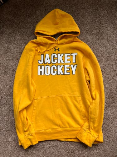 UWS Yellow Jackets Hockey Used Large Under Armour Sweatshirt
