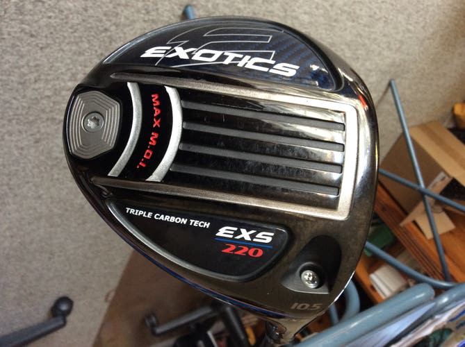 Used Men's Tour Edge Exotics EXS 220 RH Driver. Regular Flex. 10.5 Loft.