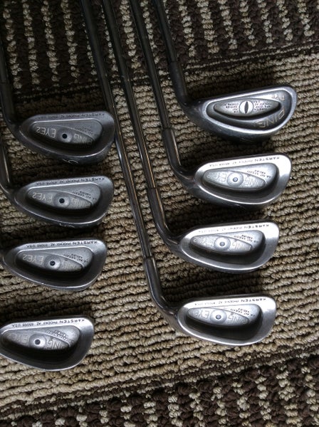Used Men's Ping Right Handed Eye 2 Iron Set. Stiff Flex. 3-PW. READ DESCRIPTION