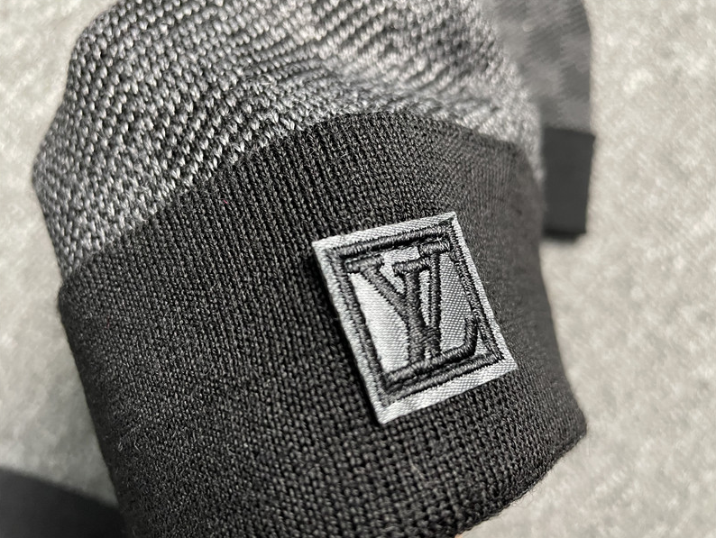 Authentic Louis Vuitton damier hat and scarf set
