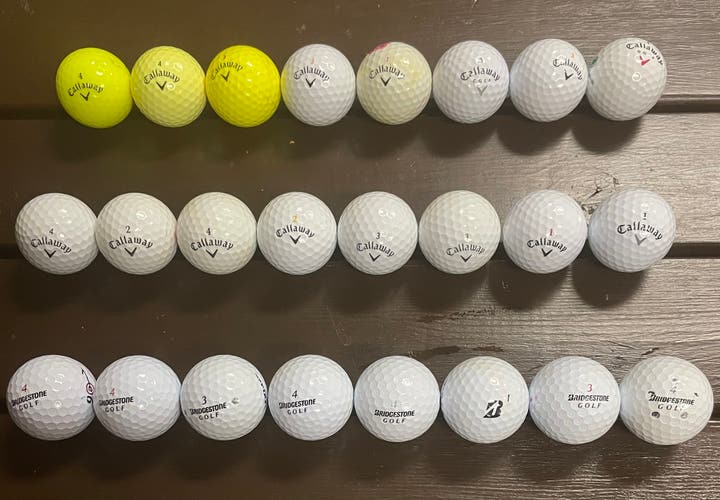 (24) 2-doz used Callaway/Bridgestone Golf Balls