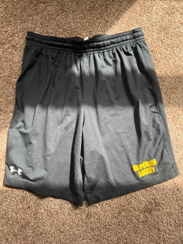 UWS Hockey Black Adult Large Under Armour Shorts