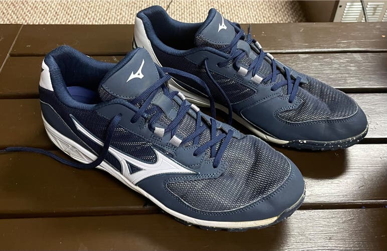 Mizuno Turf Shoes - Size 13 - Baseball - Navy/White