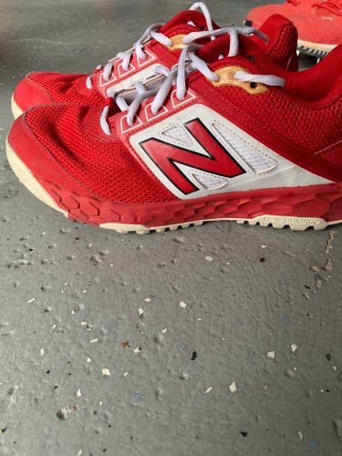 Red Used Turf Cleats New Balance