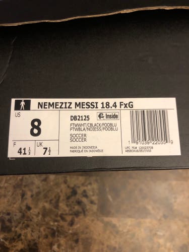 White Men's Molded Cleats Adidas Nemeziz Cleats