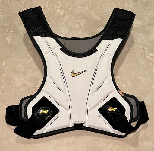 Nike Vapor Elite Lacrosse Shoulder Pad Liner Large White/Gold Black