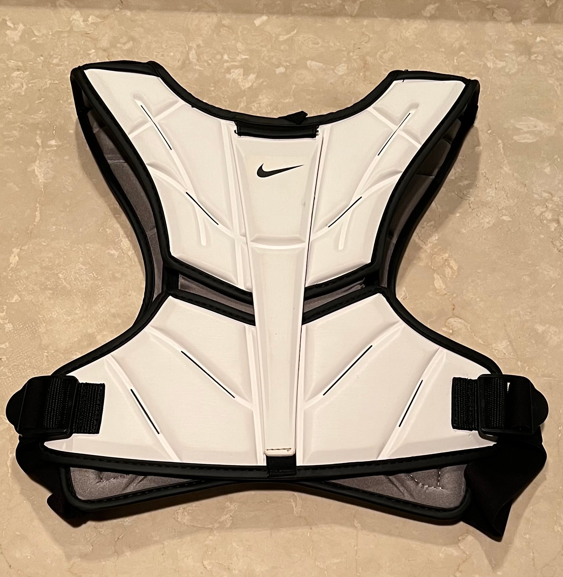 Nike Vapor Elite Lacrosse Shoulder Pad Liner Large White/Gold