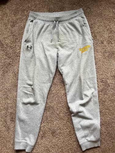 UWS COLLEGE HOCKEY Gray Used Large Under Armour Pants