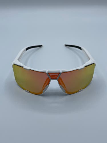 NEW 100% Eastcraft Sunglasses - White Frame w/ Red Multilayer Lens