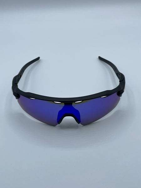 NEW Oakley Radar EV Path Sunglasses - Black Frame w/ Blue Multilayer Lens