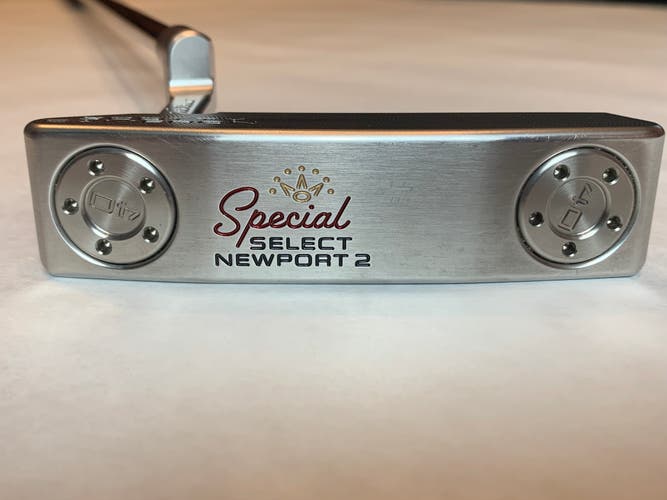 Excellent Condition Scotty Cameron Left Hand Special Select Newport 2 Putter, 33 inches