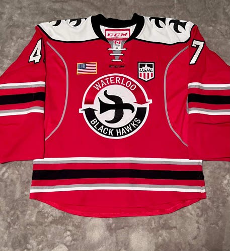 Red Used Size 54 CCM Pro Stock Jersey