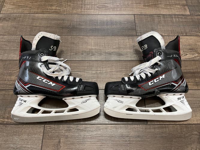 *QUAD PROFILE* BLADETECH STEEL Size 9 CCM JetSpeed FT1 Hockey Skates Regular Pro Stock Senior Used