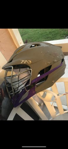 Gray/ purple lacrosse R HELMET CASCADE