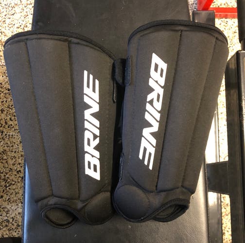 Used One Size Fits All Brine Lacrosse Goalie Shin Guards