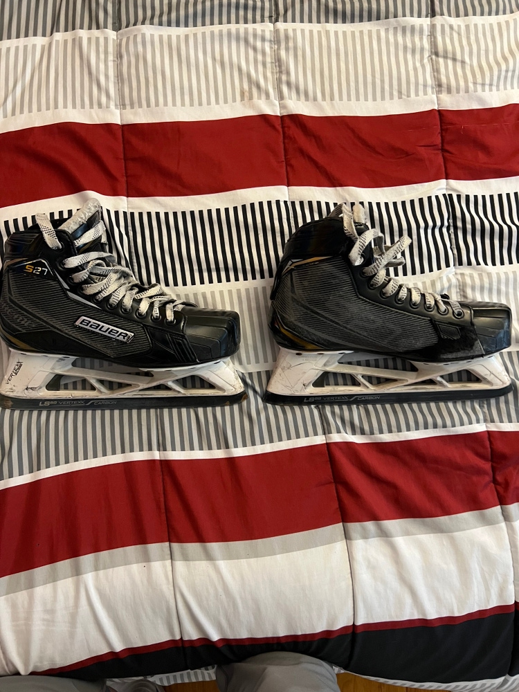 Used Bauer Regular Width Size 7.5 Supreme S27 Hockey Goalie Skates