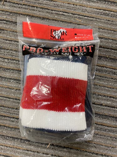 Brand New Red White Blue Youth Hockey Socks