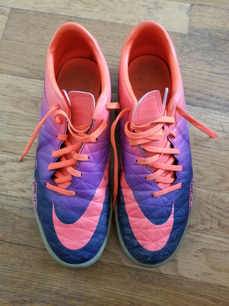 Orange Used Men's Size 9.5 (Women's 10.5) Indoor Nike Hypervenoms Cleats