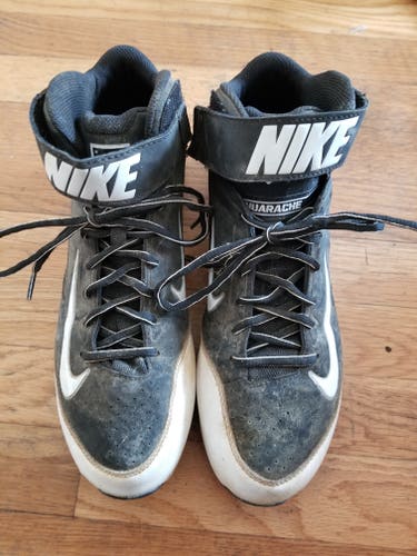 Black Used Adult Men's Size 10 (Women's 11) Molded Cleats Nike High Top Huarache