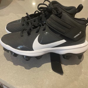 Baseball Cleats Black Kid's Molded Cleats Low Cut Trout